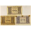 Image 1 : 3 PIECES OF VINTAGE ITALIAN CURRENCY 2-1 LIRE