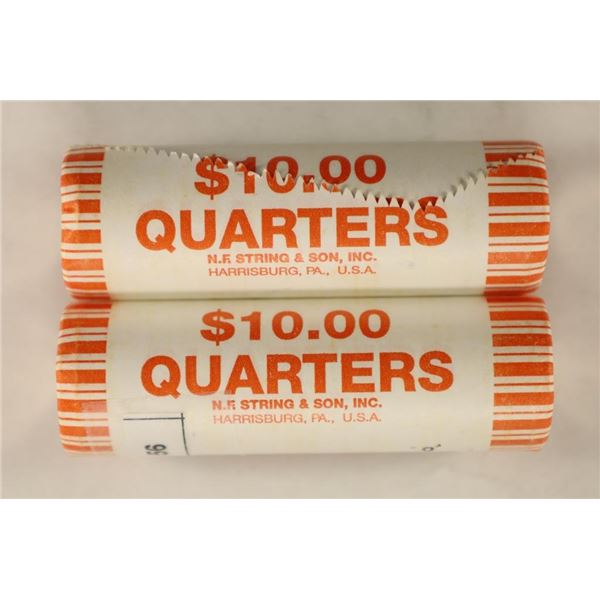 2-$10 ROLLS OF 2010-P & D HOT SPRINGS QUARTERS BU