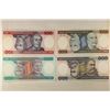 Image 1 : 4 PIECES OF CRISP UNC BRAZIL CURRENCY 100, 200,