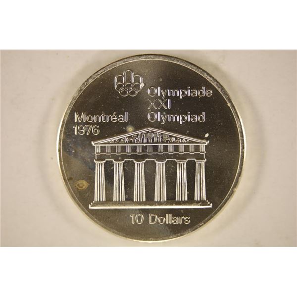 1974 CANADA 1976 MONTREAL OLYMPICS SILVER $10