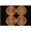 Image 1 : 4-ASSORTED PATRICK MINT 1/2 OZ. .999 COPPER ROUNDS