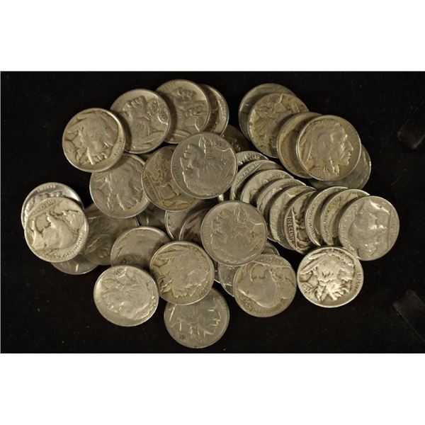 ROLL OF 40-BUFFALO NICKELS 1919, 7-1920'S & 32-