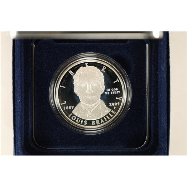 2009 LOUIS BRAILLE BICENTENNIAL PROOF SILVER