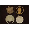 Image 2 : 4 PIECES OF US COIN CUTOUTS 1890 INDIAN HEAD CENT