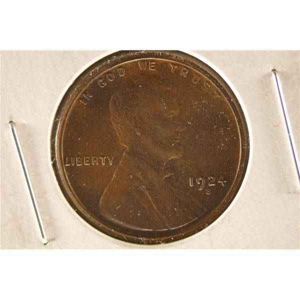 1924-S LINCOLN CENT EXTRA FINE