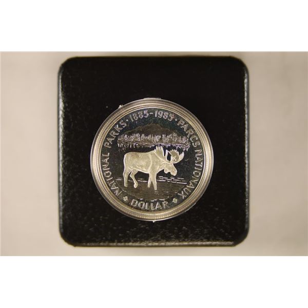 1985 CANADA NATIONAL PARKS PROOF SILVER DOLLAR