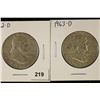 Image 1 : 1962-D & 1963-D SILVER FRANKLIN HALF DOLLARS