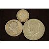Image 1 : .85 CENT FACE VALUE SILVER US COINS 1964