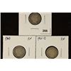 Image 1 : 1904, 1907 & 1911-D BARBER DIMES ALL FINES