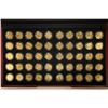 Image 1 : NICE SET OF ALL 50-FIFTY STATE QUARTERS GOLD