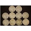 Image 1 : 10 ASSORTED 1940'S SILVER MERCURY DIMES