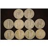 Image 2 : 10 ASSORTED 1940'S SILVER MERCURY DIMES