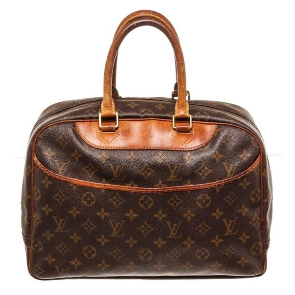 Louis Vuitton Brown Monogram Deauville Satchel Bag