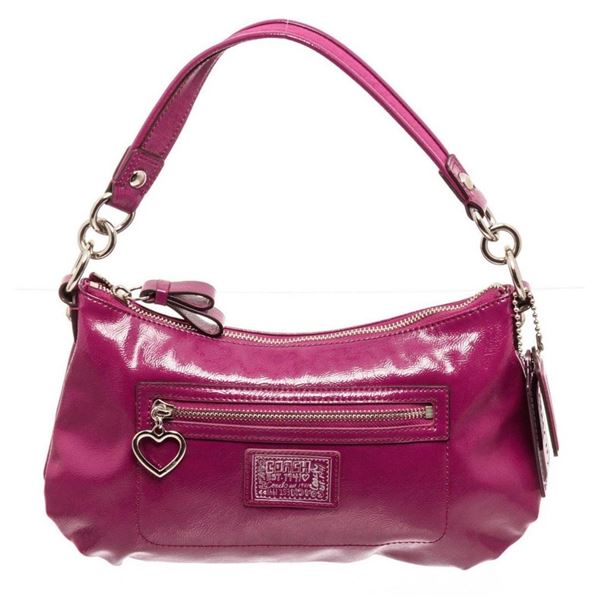 Coach Purple Patent Leather Small Shoulder Bag
