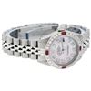 Image 3 : Rolex Ladies Stainless Steel Pink MOP Diamond & Ruby Oyster Perpetual Datejust W