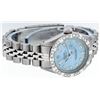 Image 3 : Rolex Ladies 26 Stainless Steel Blue Pyramid Diamond Datejust Wristwatch
