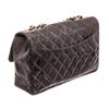Image 3 : Chanel Black Glitter Patent Leather Jumbo Flap Shoulder Bag