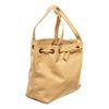 Image 2 : Chanel Beige Calfskin Leather Drawstring Tote bag