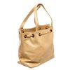 Image 3 : Chanel Beige Calfskin Leather Drawstring Tote bag