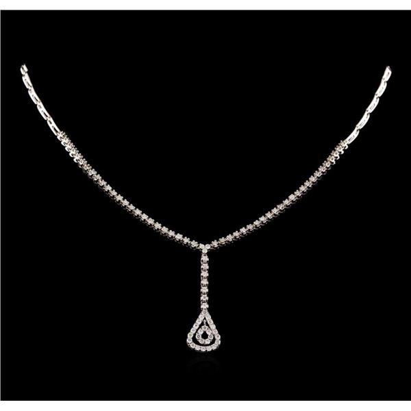 14KT White Gold 1.03 ctw Diamond Necklace
