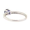 Image 3 : 0.90 ctw Blue Sapphire and Diamond Ring - 14KT White Gold