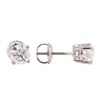 Image 2 : 1.10 ctw Diamond Stud Earrings - 14KT White Gold