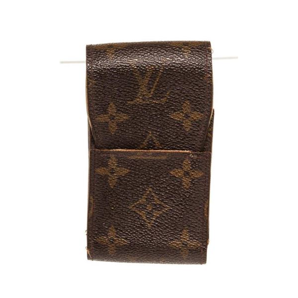 Louis Vuitton Brown Monogram Canvas Cigarette Case Clutch