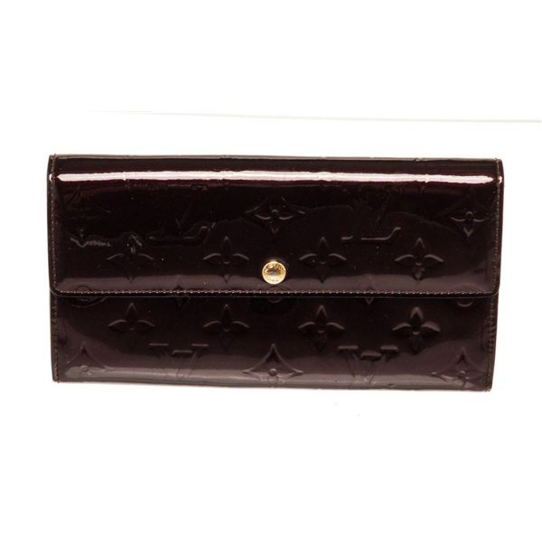 Louis Vuitton Brown Monogram Vernis Leather Sarah Wallet
