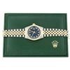 Image 4 : Rolex Mens 2 Tone Blue String VS Diamond Datejust Wristwatch Oyster Perpetual Wi