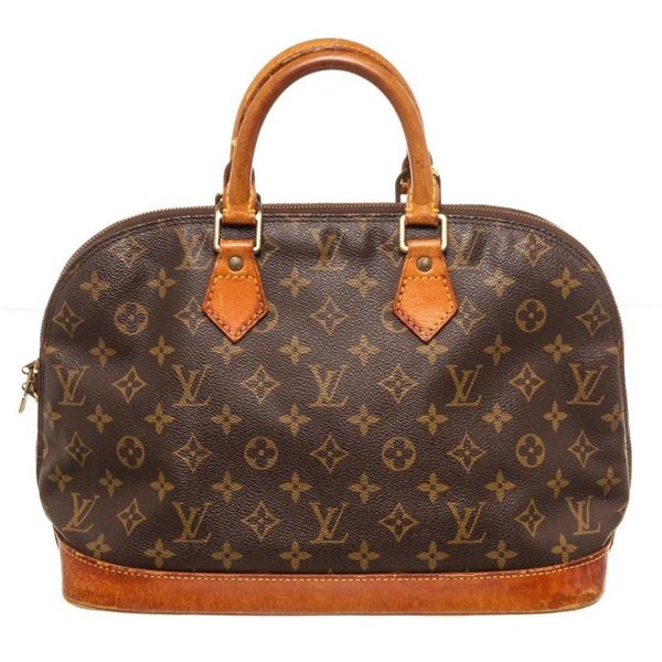 Louis Vuitton Brown Monogram Canvas Alma MM Satchel Bag