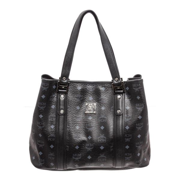 MCM Black Shopper Tote Bag