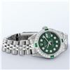 Image 4 : Rolex Ladies Stainless Steel Green Diamond & Emerald 26MM Datejust Wristwatch