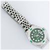 Image 6 : Rolex Ladies Stainless Steel Green Diamond & Emerald 26MM Datejust Wristwatch