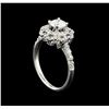 Image 4 : 14KT White Gold 0.95 ctw Diamond Ring