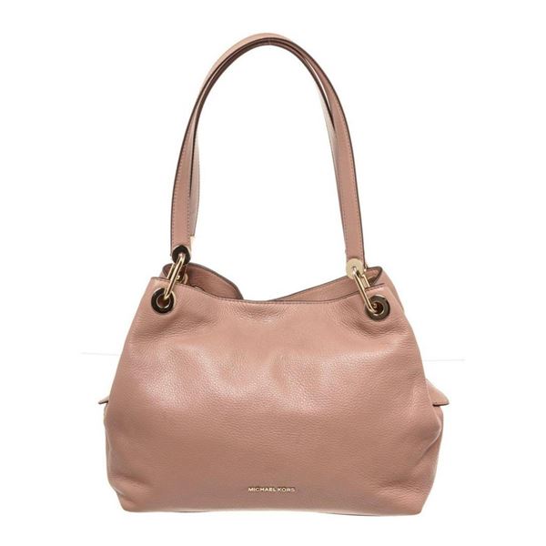 Michael Kors Pink Jet Set Larg Leather Tote Bag