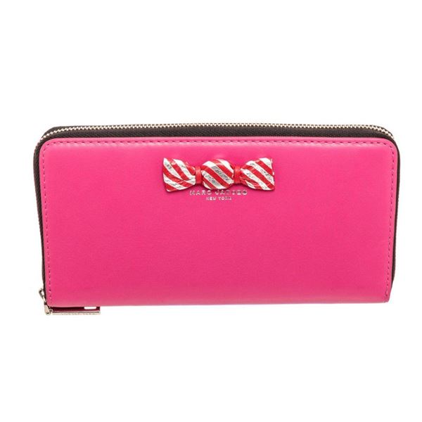Marc Jacobs Begonia Leather Candy Zippy Wallet