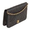Image 2 : Chanel Black Taiga Leather Full Flap Shoulder Bag