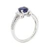 Image 4 : 1.98 ctw Sapphire and Diamond Ring - 18KT White Gold