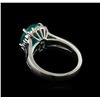 Image 3 : 5.12 ctw Apatite and Diamond Ring - 14KT White Gold