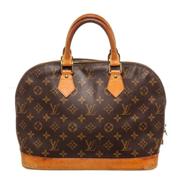 Louis Vuitton Brown Monogram Canvas Alma MM Satchel Bag