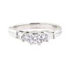 Image 2 : 0.62 ctw Diamond Ring - 14KT White Gold