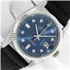 Image 1 : Rolex Mens Stainless Steel Blue Diamond 36MM Datejust Wristwatch With Nylon Stra