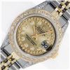 Image 1 : Rolex Ladies 2 Tone Champagne Diamond Lugs Oyster Perpetual Datejust Wristwatch