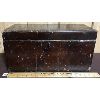 Image 1 : ANTIQUE WOOD BOX WITH REMOVABLE INNER TRAY - 20 X 10 X 9 INCHES