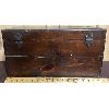 Image 2 : ANTIQUE WOOD BOX WITH REMOVABLE INNER TRAY - 20 X 10 X 9 INCHES