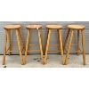 Image 1 : LOT OF 4 - WOODEN KITCHEN STOOLS - 39.5IN
