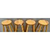 Image 2 : LOT OF 4 - WOODEN KITCHEN STOOLS - 39.5IN