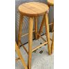 Image 3 : LOT OF 4 - WOODEN KITCHEN STOOLS - 39.5IN