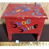 Image 2 : WOODEN PAINTED SHOE SHINE BOX WITH CONTENTS - 11IN X 8IN X 12IN