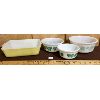 Image 1 : LOT OF 4 - PYREX DISH AND HAZEL-ATLAS BOWL SET  
